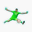 Pegatina for Sale con la obra «Emiliano Martinez maravilla de último minuto salva Pegatina» de Drill-shirts.webp